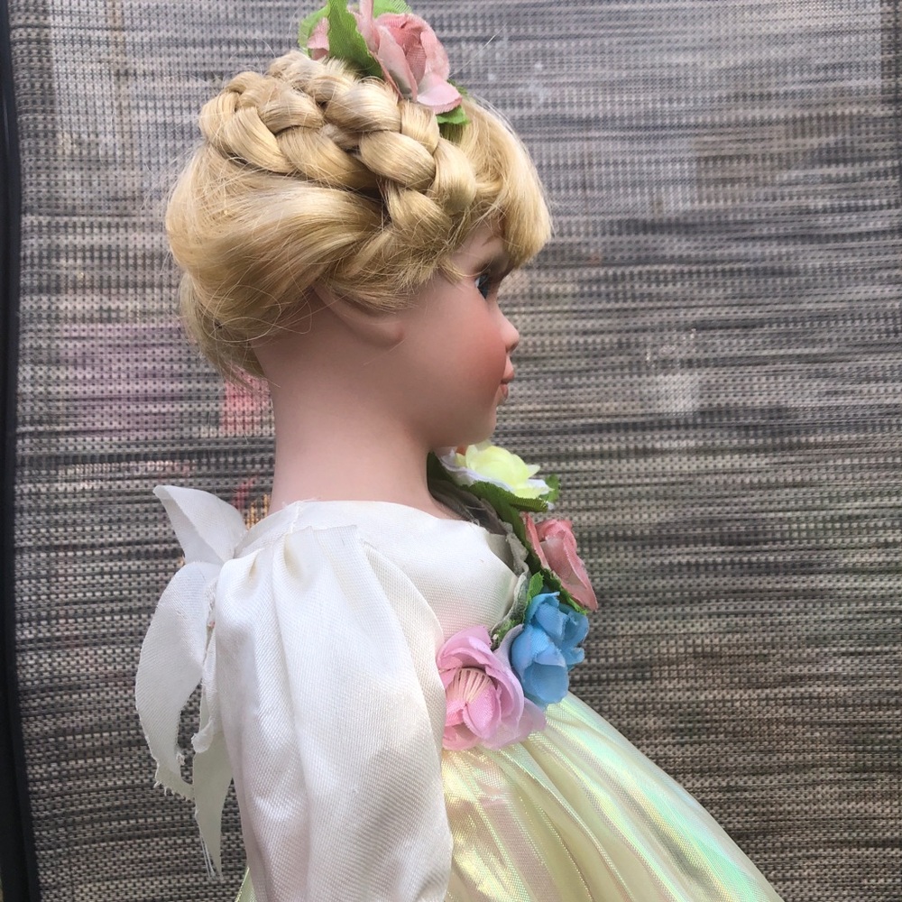 ‼️SOLD NJSF Porcelain Doll Spring Fairy Doll With Stand. - Picture 3 of 10